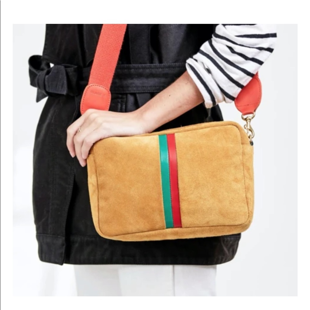 Clare V. Camel Suede Marisol Crossbody Bag NWT - Picture 12 of 15